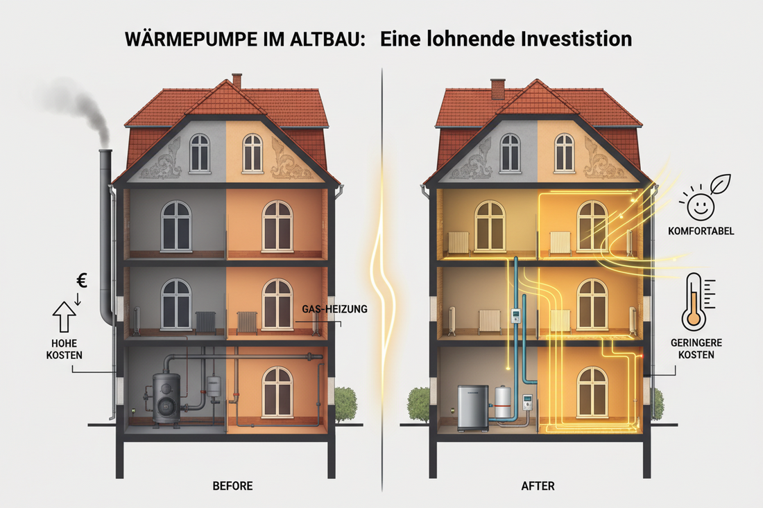 Ist eine Luft-Wasser-Wärmepumpe im Altbau sinnvoll