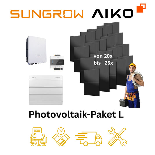 Photovoltaik inkl. Montage Premium-Rundum-Sorglos-Paket L: (9.50-10.92 kWp)