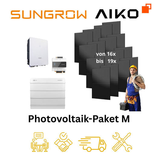 Photovoltaik inkl. Montage Premium-Rundum-Sorglos-Paket M: (7.12-9.02 kWp)